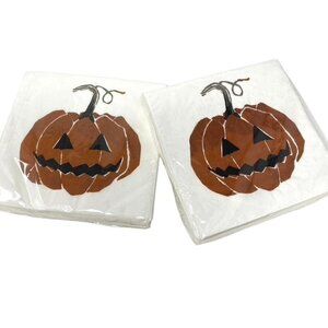 Threshold™ (2) 20ct Halloween Pumpkin Beverage Disposable Napkins Set of 2